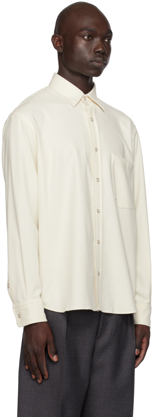Shop Zegna Button-down Lapel Shirt In White