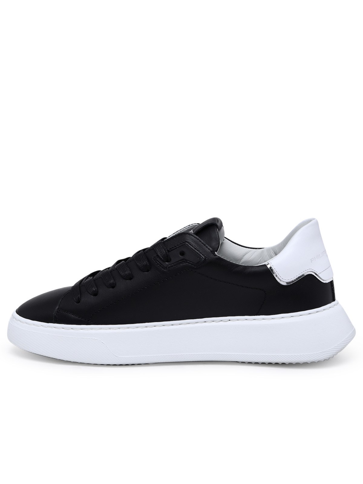 Philippe Model Black Lace-up Casual Sneakers In Black
