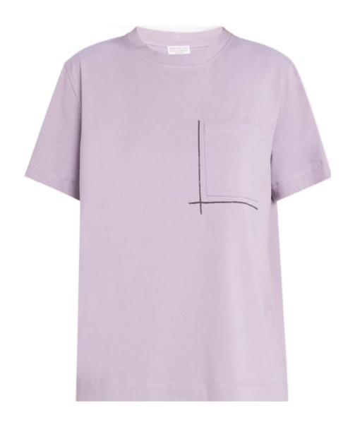 Brunello Cucinelli Cotton Jersey T-shirt In Purple