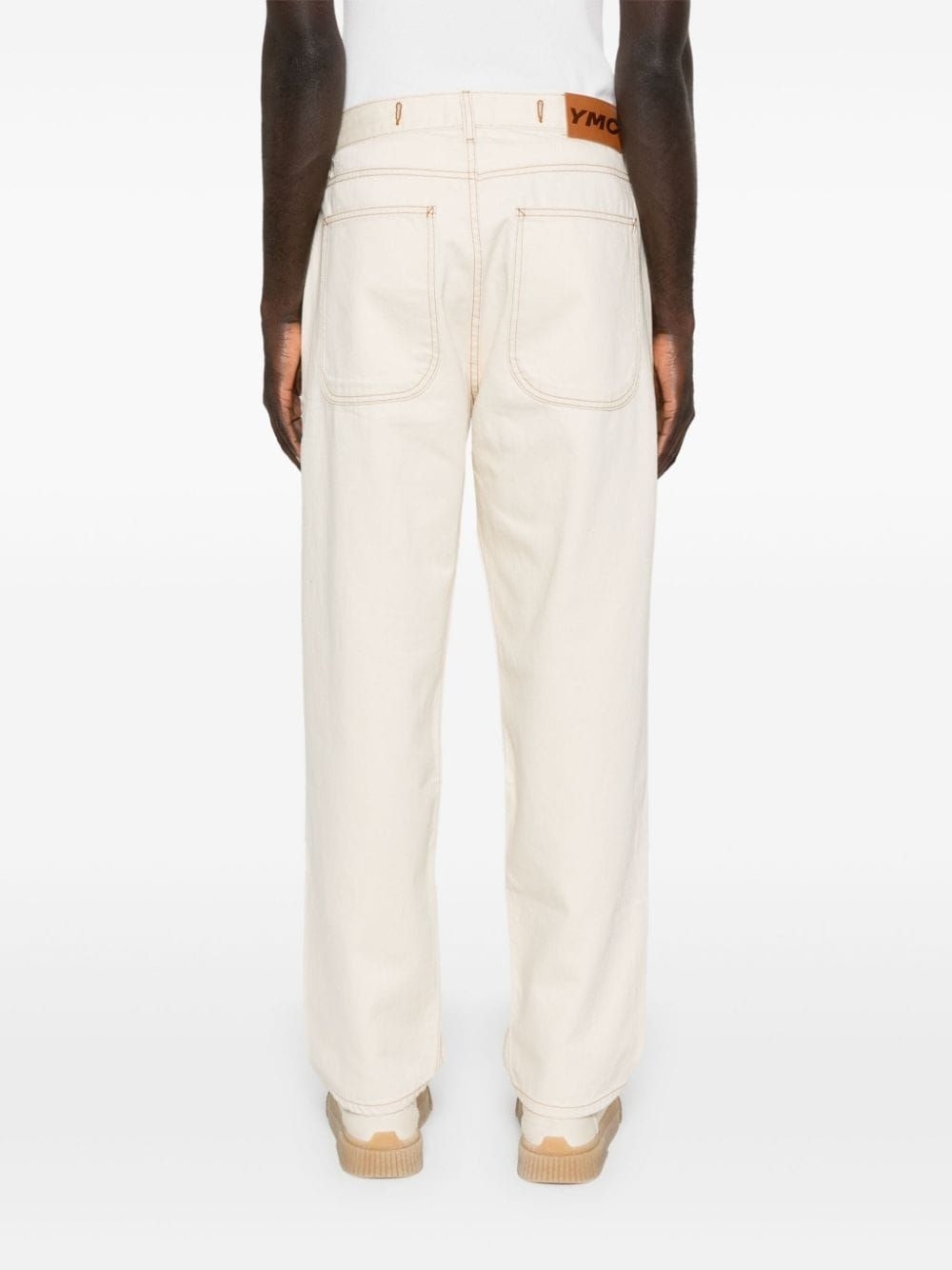 Ymc You Must Create Tearaway Tapered Jeans In White