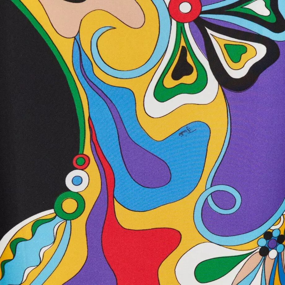 Pucci Orchid Printed Skirt In Multicolor