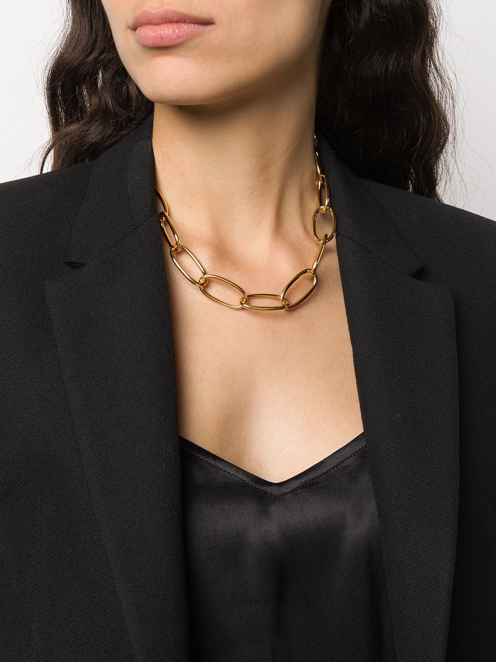 FEDERICA TOSI LACE BOLT CHAIN NECKLACE