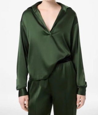 Tom Ford Long-sleeved Blouse In Green