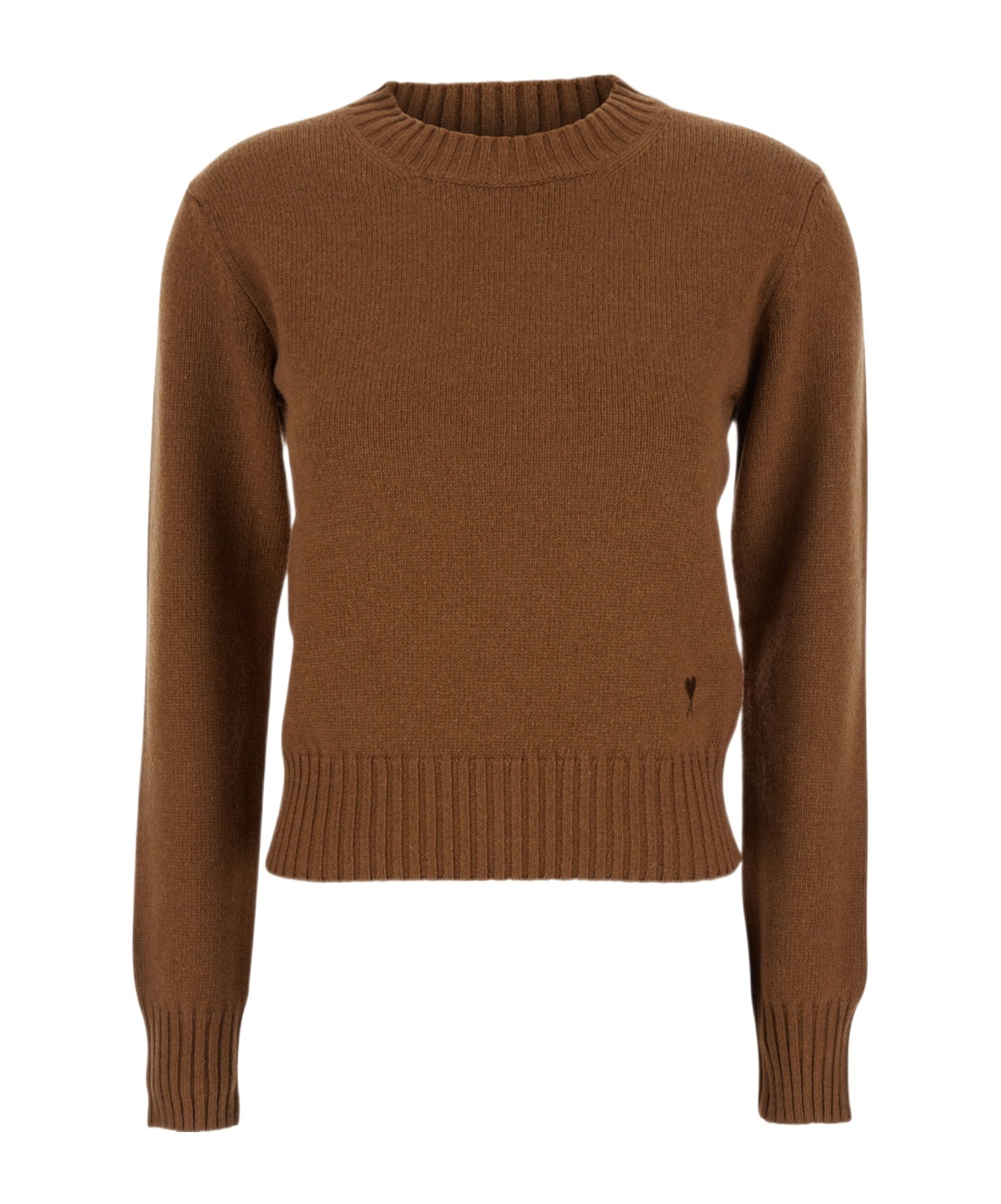 Ami Alexandre Mattiussi Long-sleeved Sweater In Brown