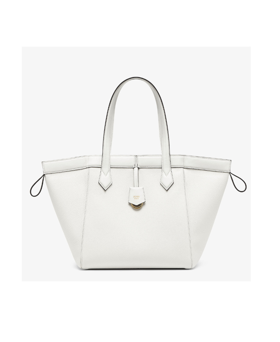 Fendi White Leather Bag That Can Be Transformed In White