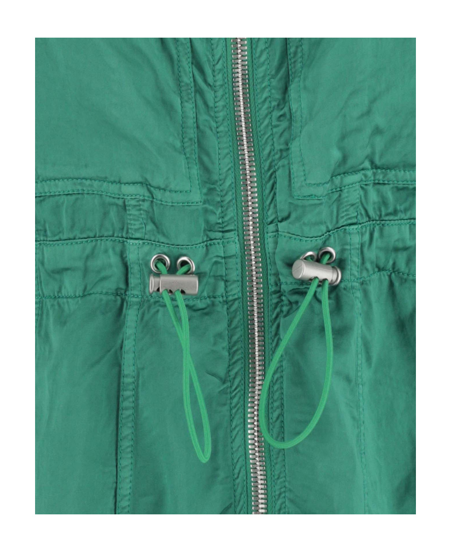Bottega Veneta Sleeveless Drawstring-waist Blouse In Green
