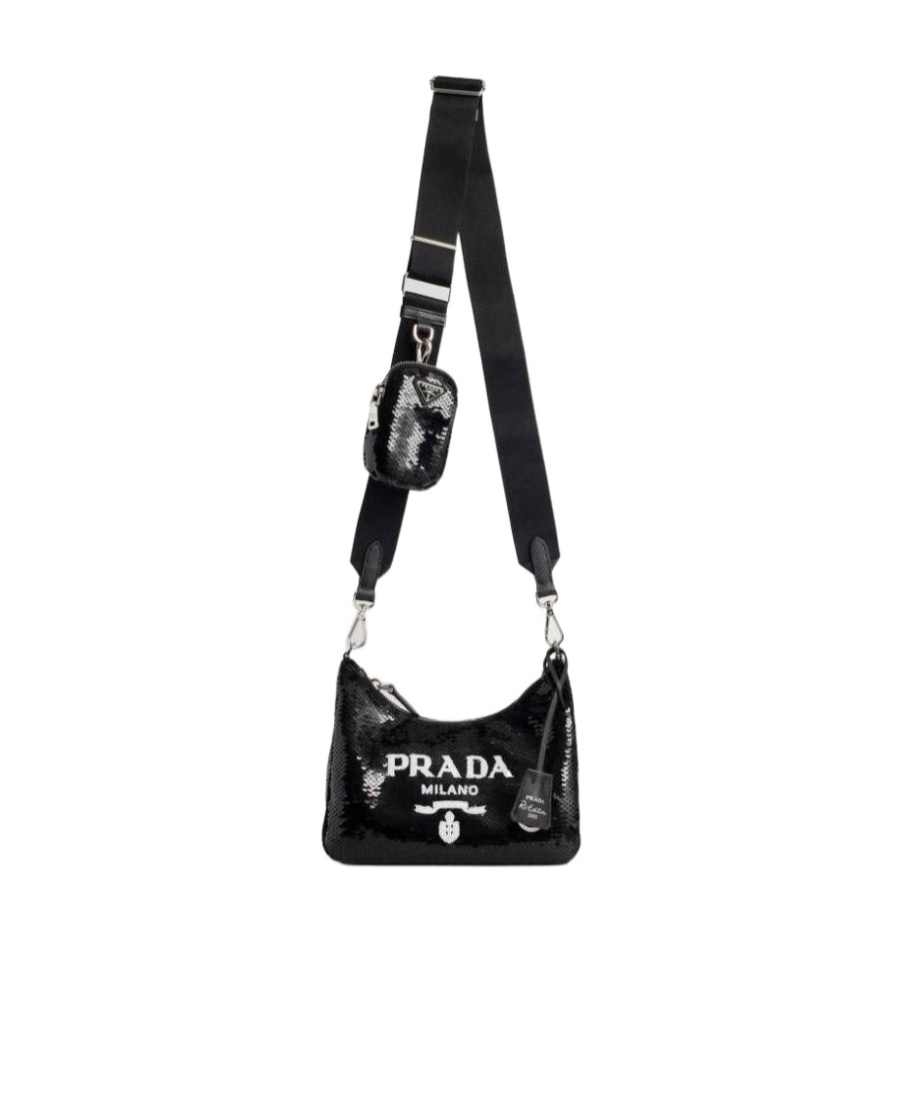 Prada Re-edition 2005 Logo Three-in-one Shoulder Bag In Black