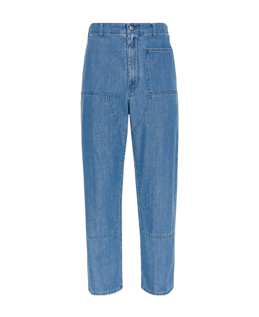 Mm6 Maison Margiela Straight-leg Cut Trousers In Blue