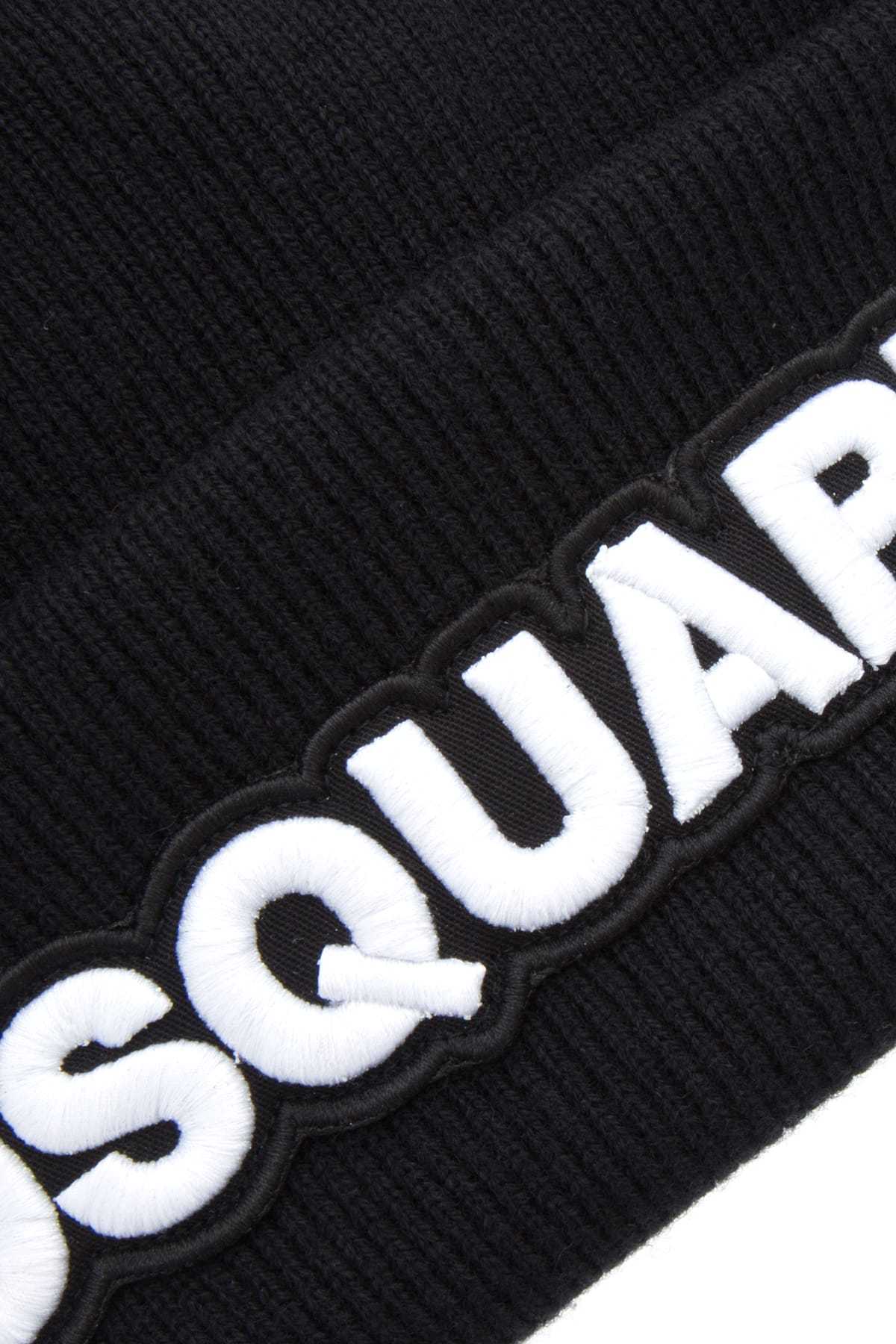 Dsquared2 Dsquared Men Black Wool Beanie Hat In Black
