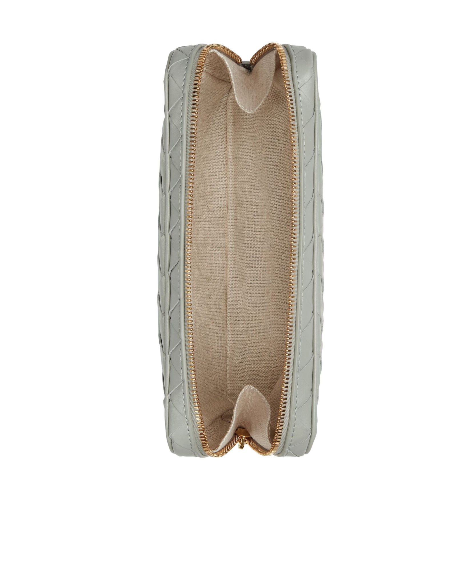 Bottega Veneta Medium Intreciato Clutch In Gray