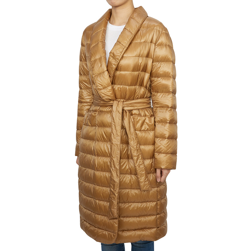 Herno Long-sleeved Down Jacket In Brown