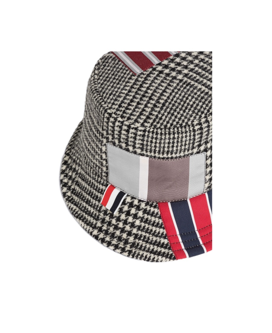 THOM BROWNE PATCHWORK-DETAIL BUCKET HAT