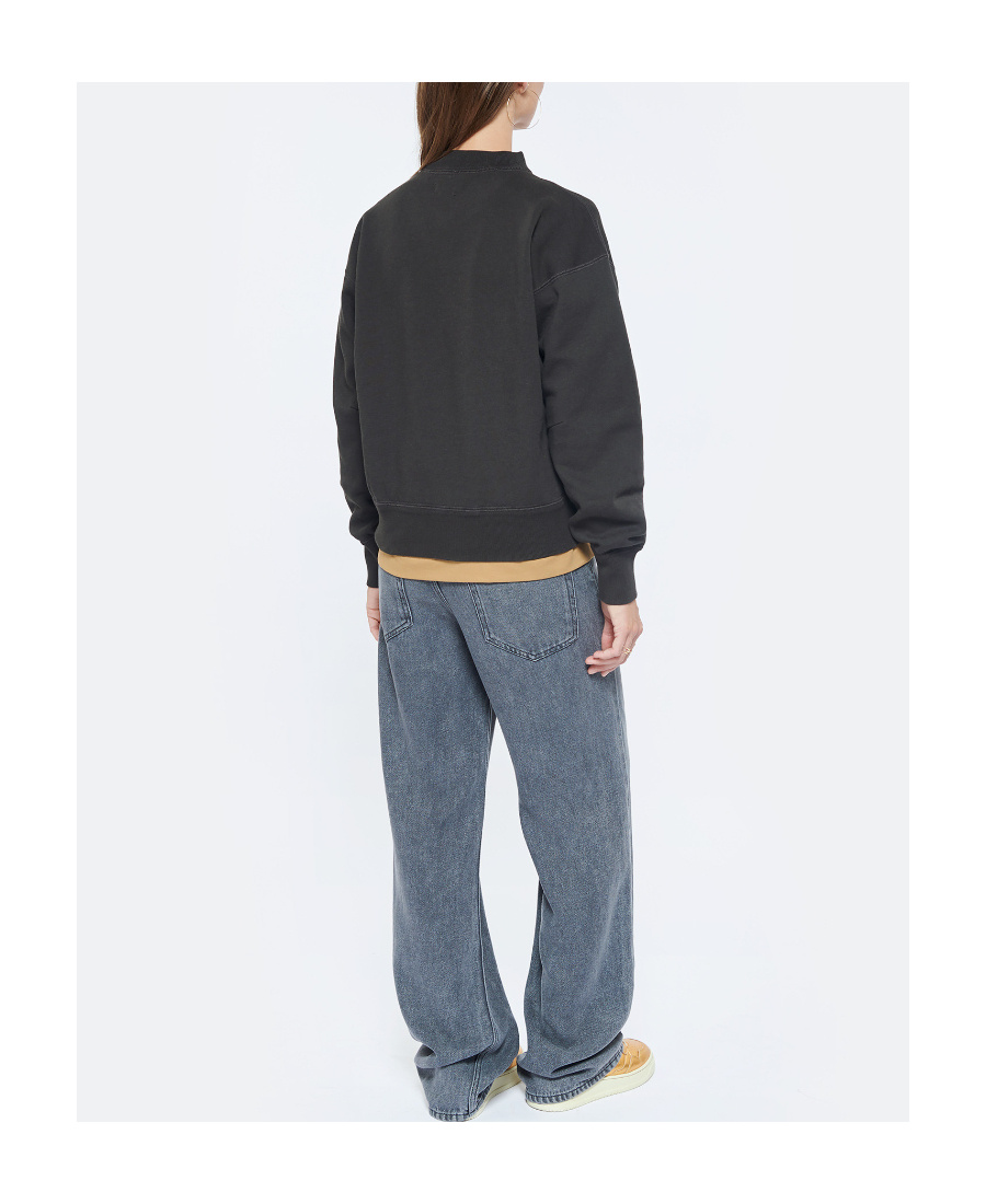 Isabel Marant Étoile Isabel Marant Etoile Moby Sweatshirt With Flocked Logo In Black