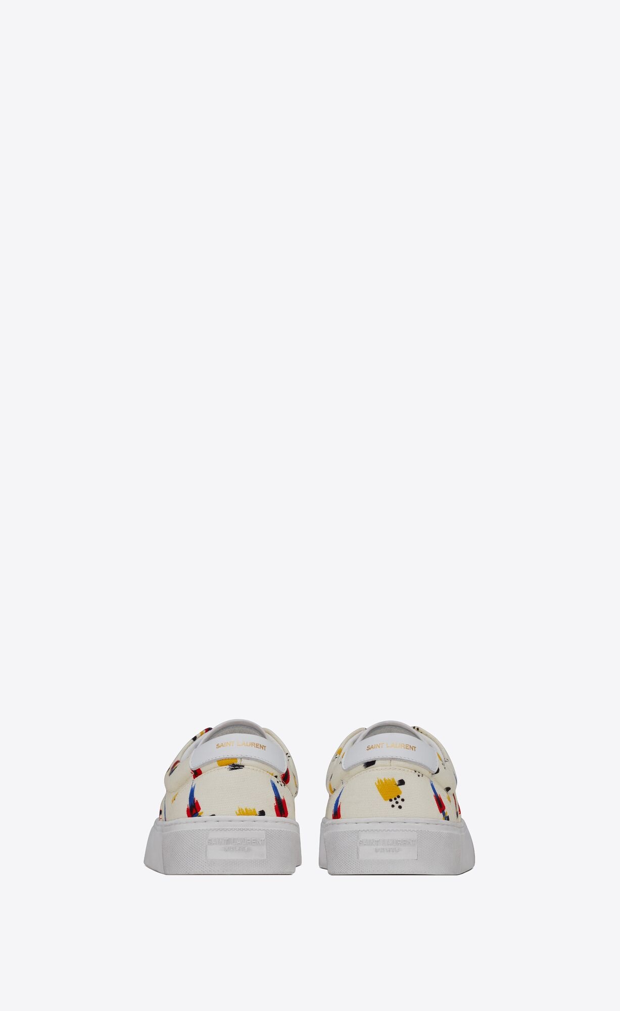Saint Laurent Multicolor Venice Sneakers In White
