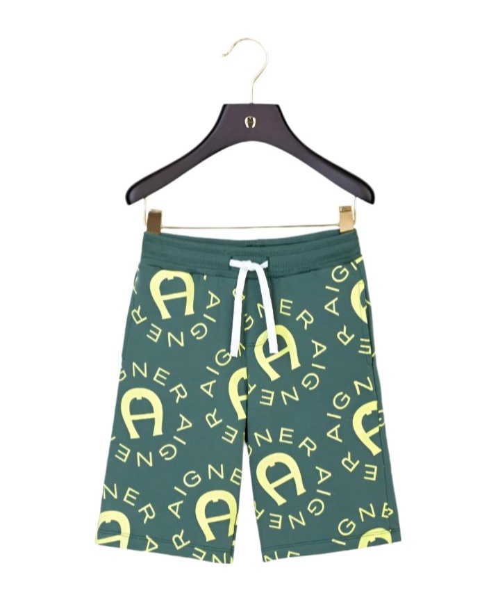Shop Aigner Rtw Bermudas Sweat Lycra Printed In Green