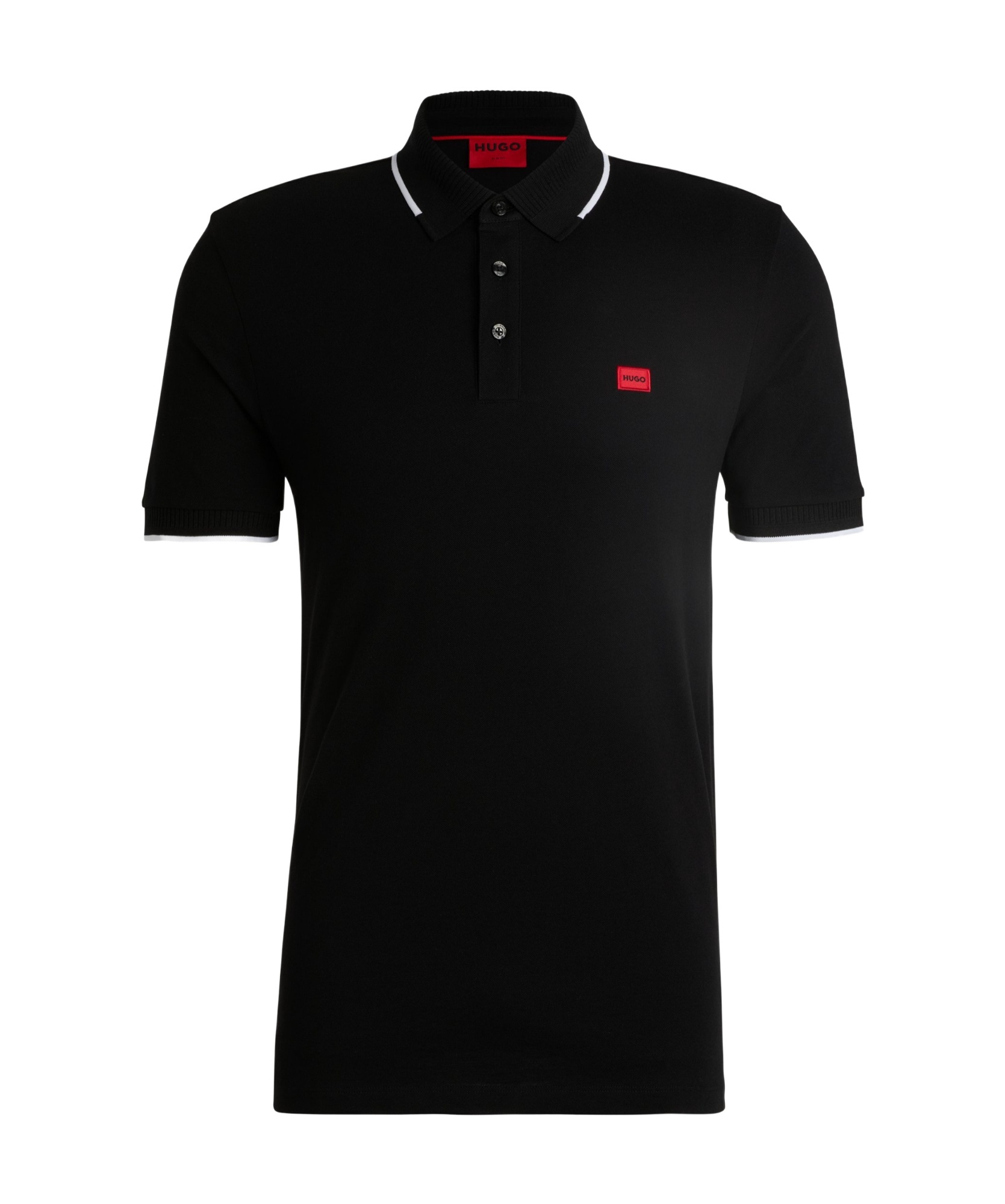 Hugo Boss Hugo Polo Shirt With Logo Patch In Black