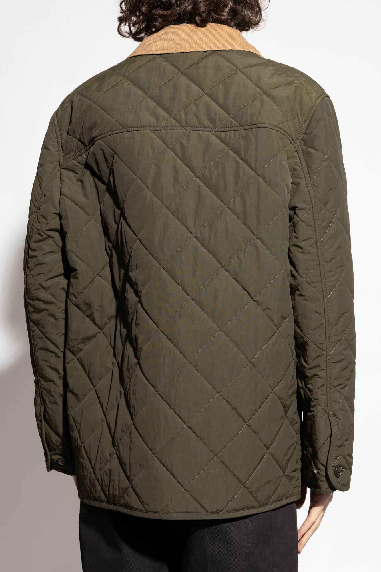 Bally Diamond-quilted Jacket In Green