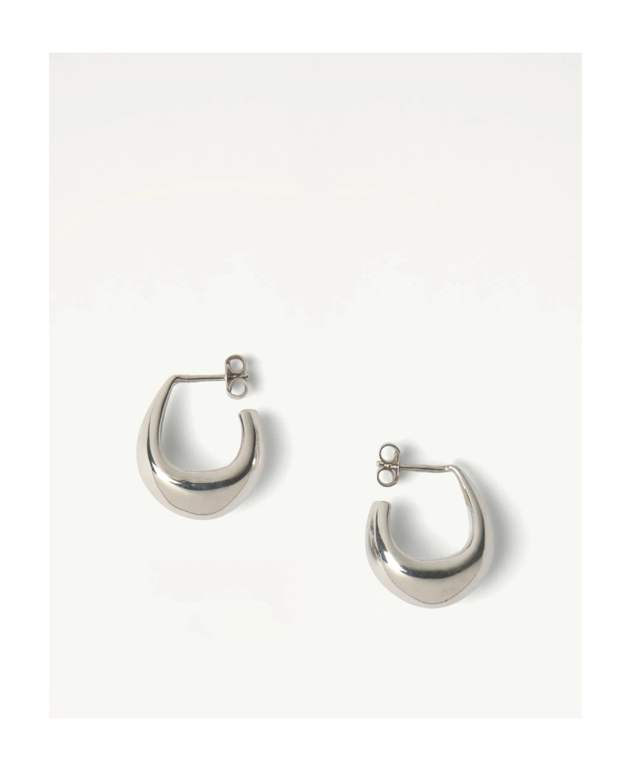 Lemaire Small Curved Drop Earrings In Yellow
