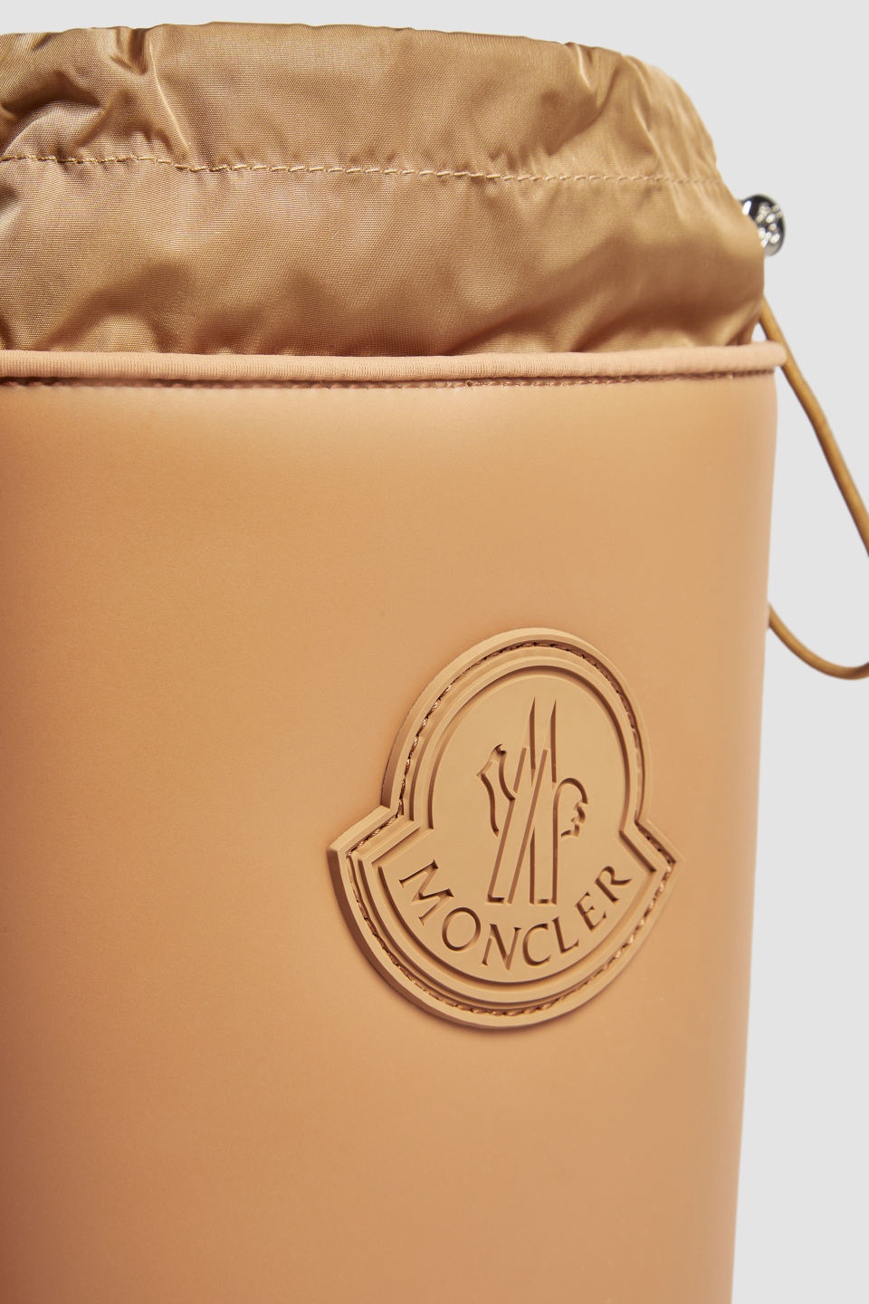 Moncler Kickstream Knee-high Rain Boots In Brown
