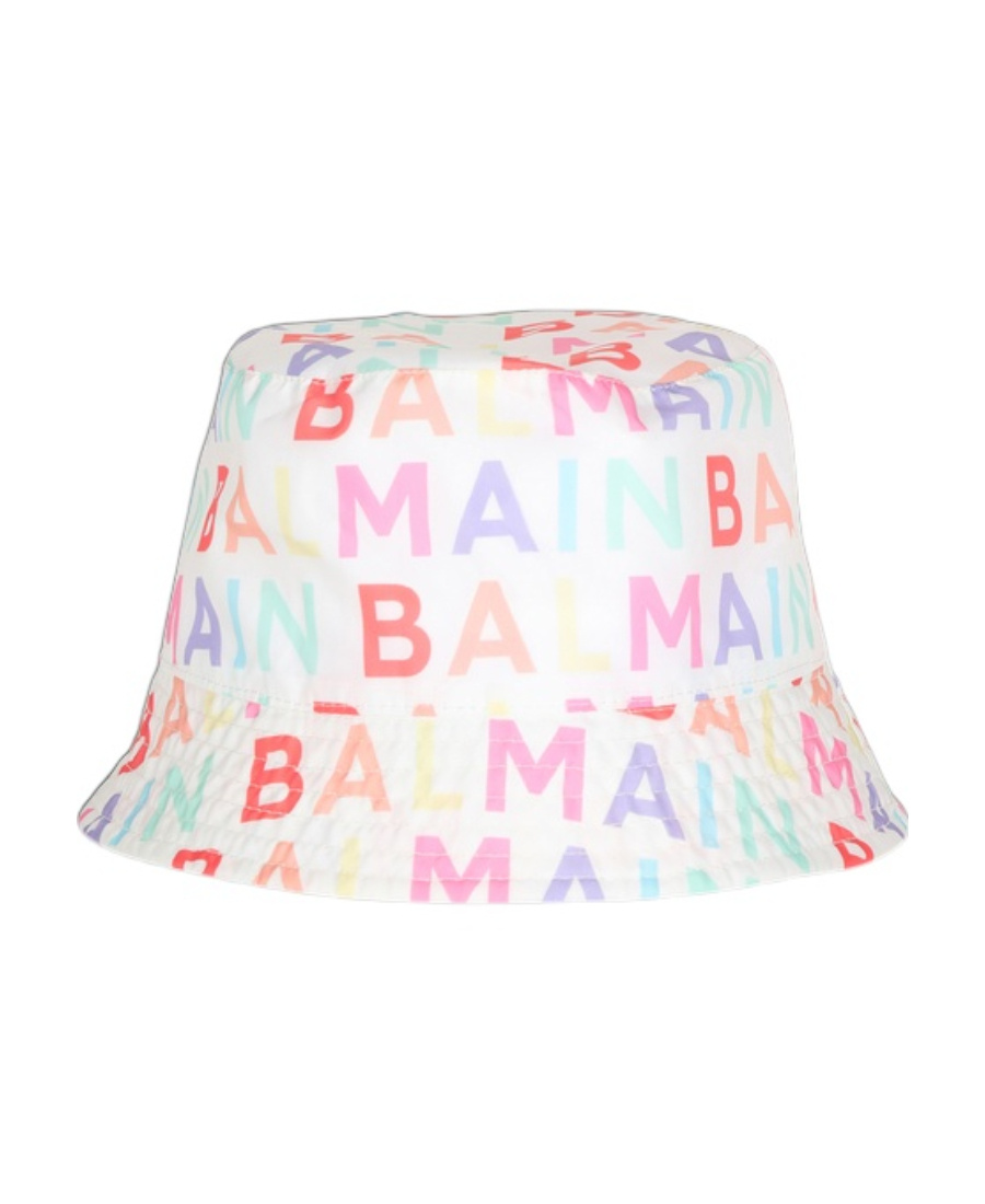 Balmain Logo-print Bucket Hat In White