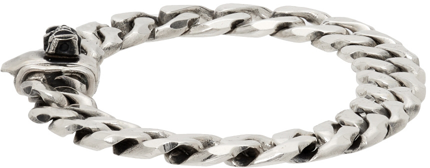 Emanuele Bicocchi Cuban Chain Bracelet In White