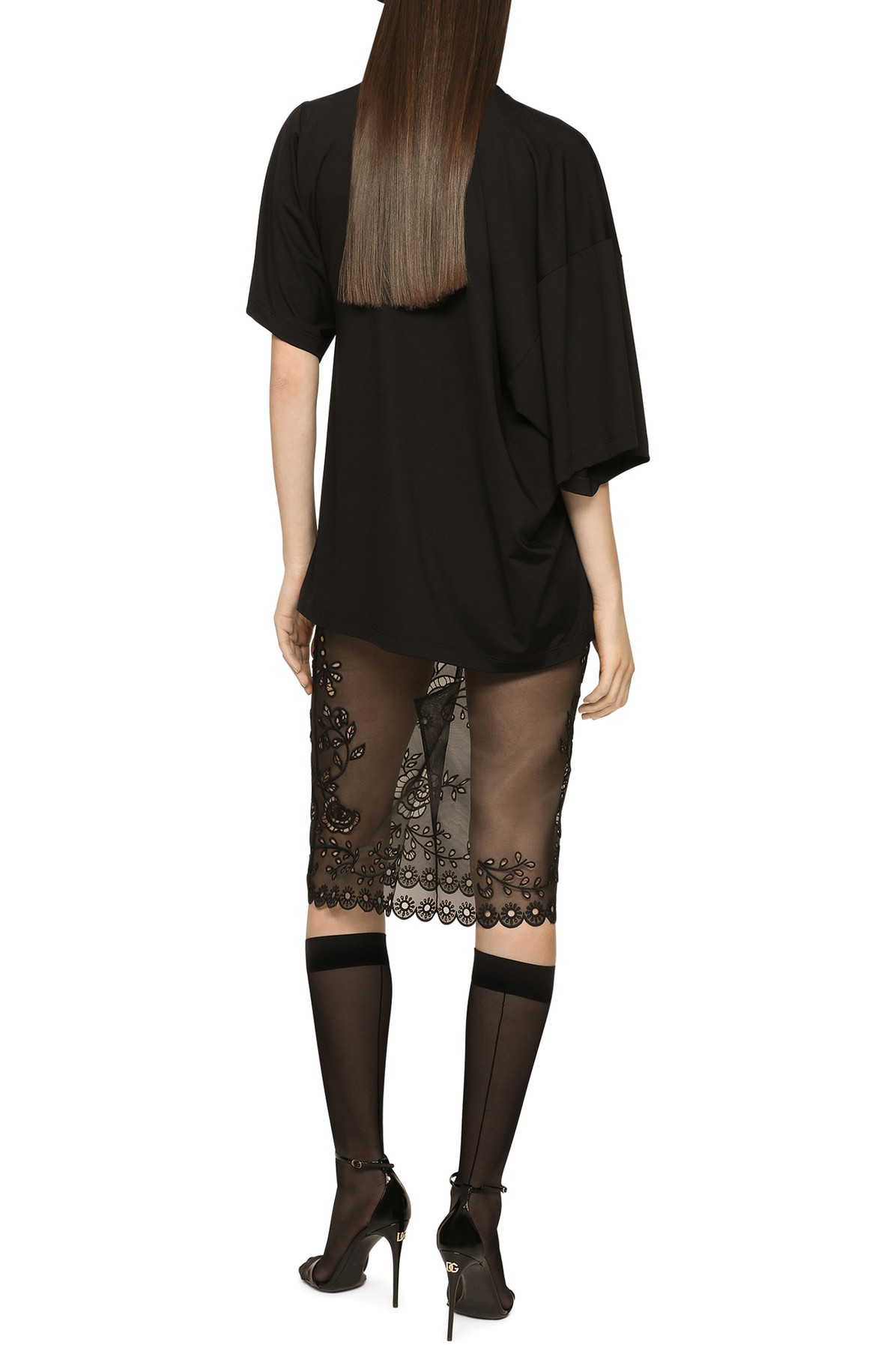 DOLCE & GABBANA ASYMMETRICALLY DESIGNED T-SHIRT