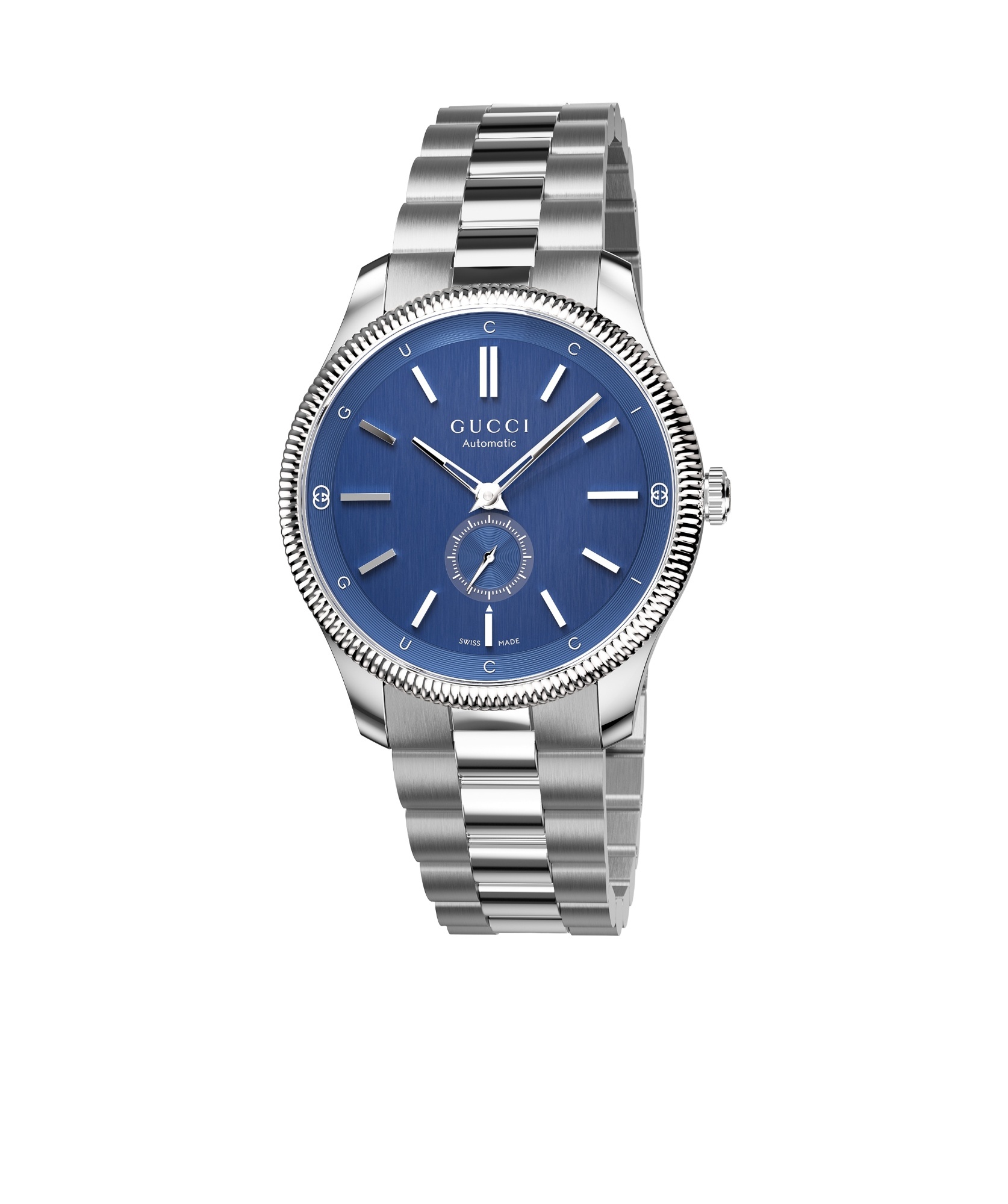 Gucci Round Haute Watch In Blue