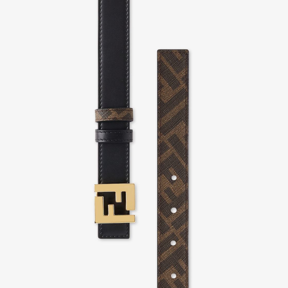 Fendi Reversible Ff-pattern Belt In Brown