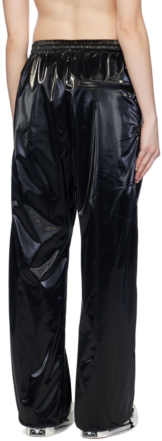 Doublet Laminate Track Pants In Black