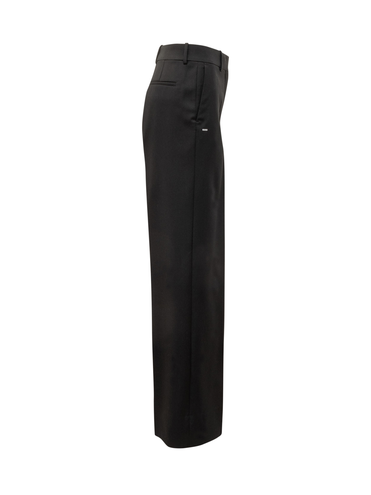 Off-white Pleat Detailed Straight Leg Pants In Black