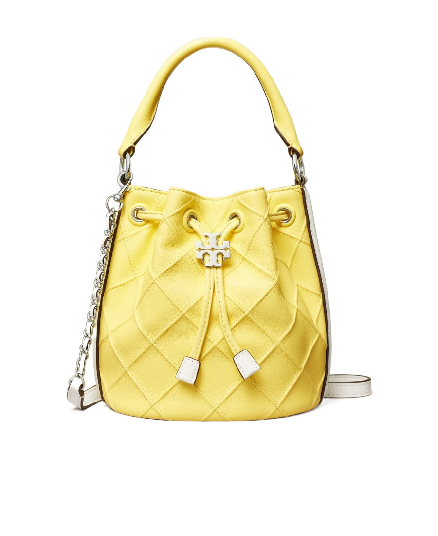TORY BURCH CALF LEATHER BUCKET BAG
