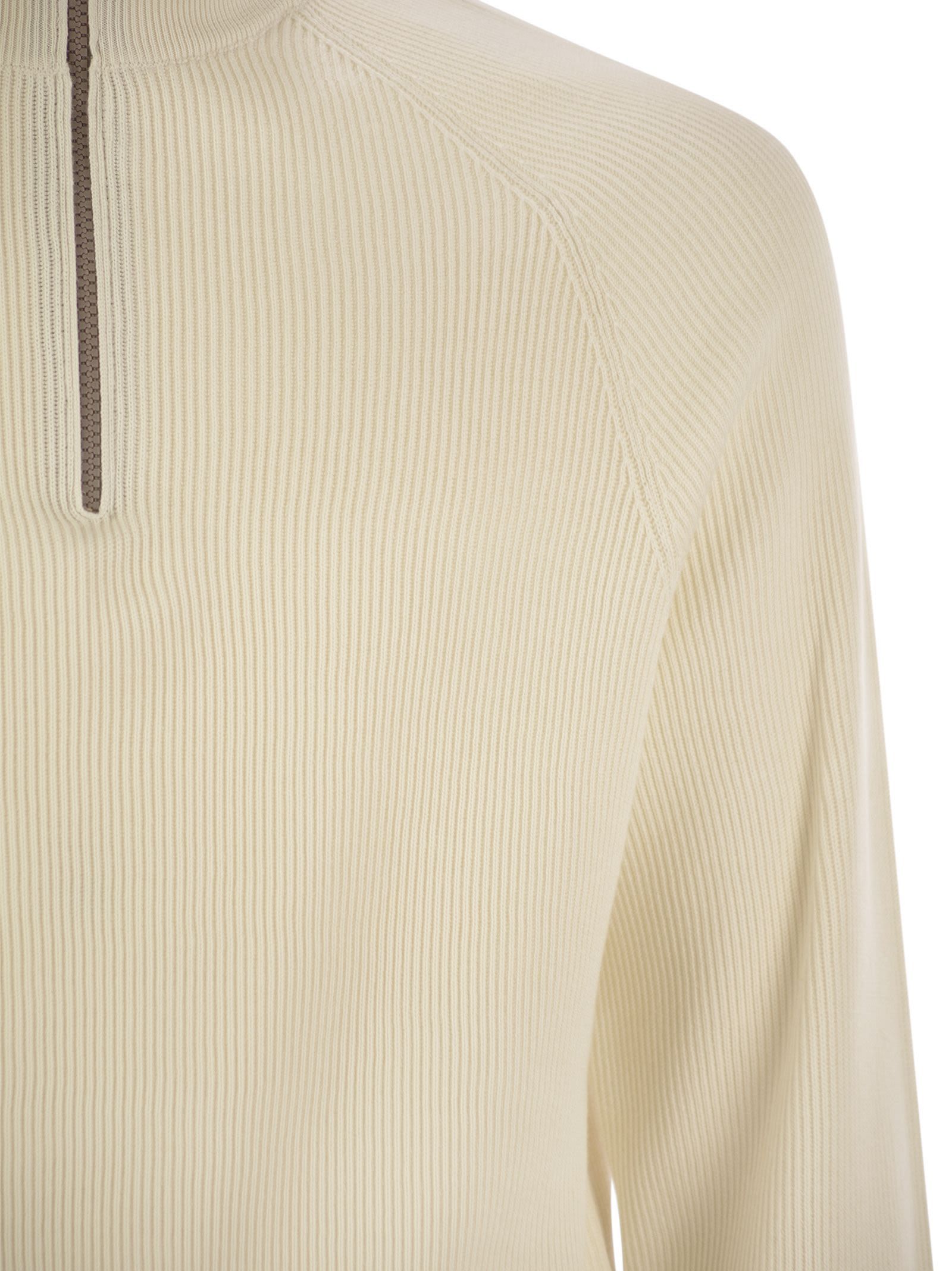 Brunello Cucinelli Long-sleeved Sweater In Nude