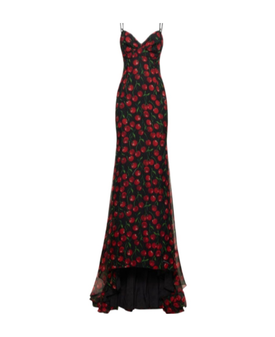 Dolce & Gabbana Cherry Print Long Dress Dress