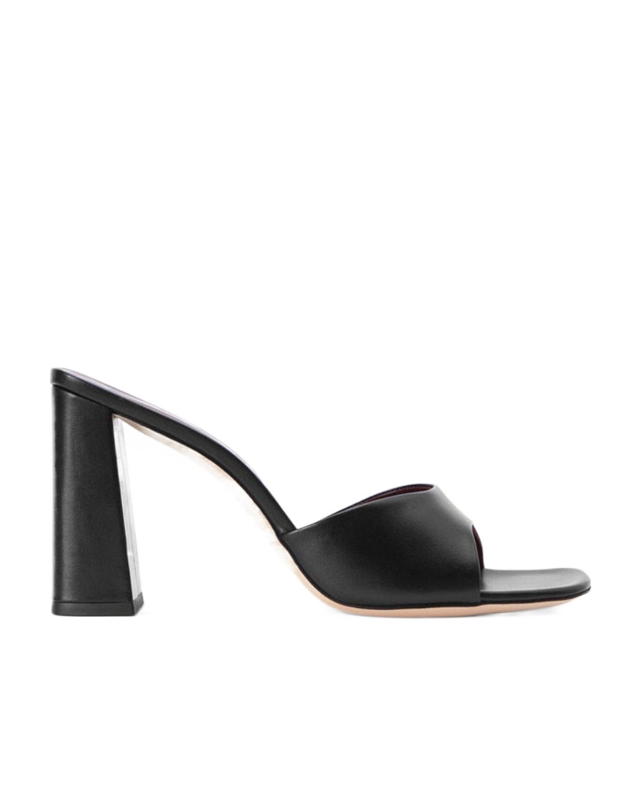 Staud Open-toe Slip-on Sandals In Black