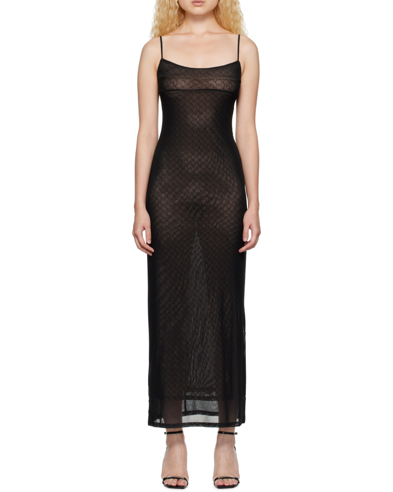 Miaou Hollowed-out Slim Dress In Black