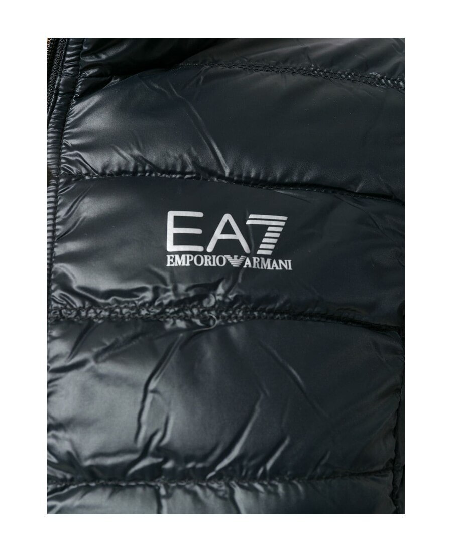 EA7 LOGO PRINT PUFFER JACKET