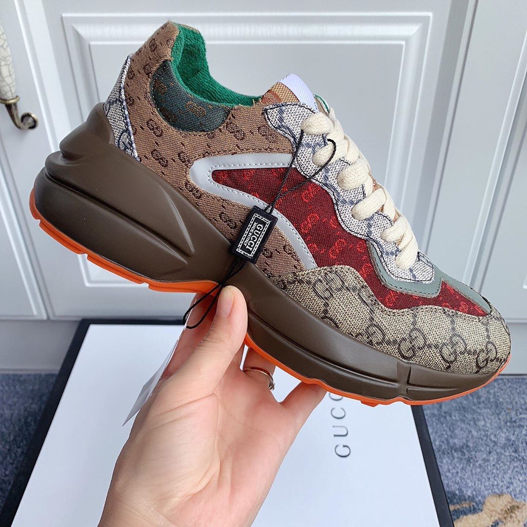 Gucci Gg Rhyton Low-top Sneakers In Multicolor