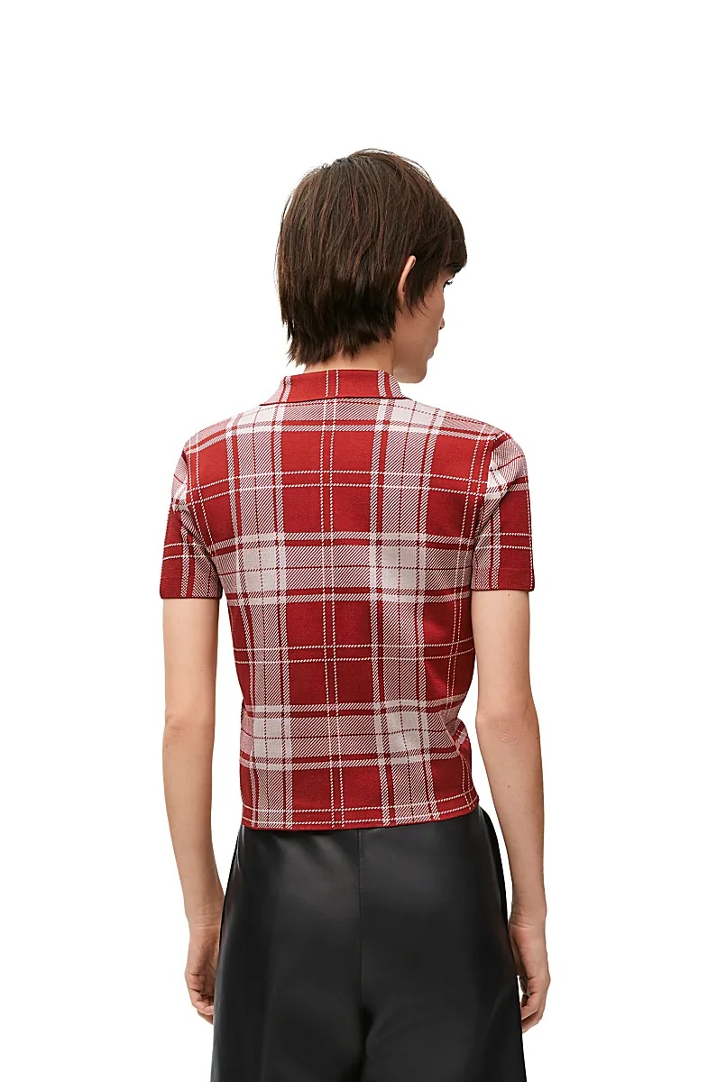 Loewe Silk-blend Polo Shirt In Pink