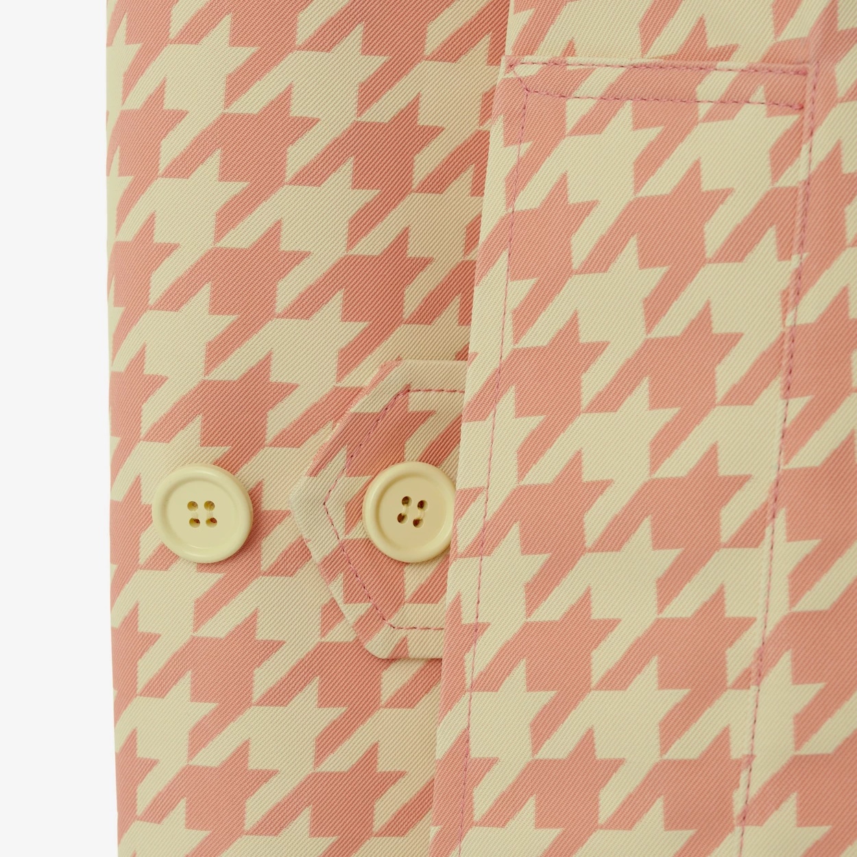 Burberry Check-pattern Long Coat In Nude