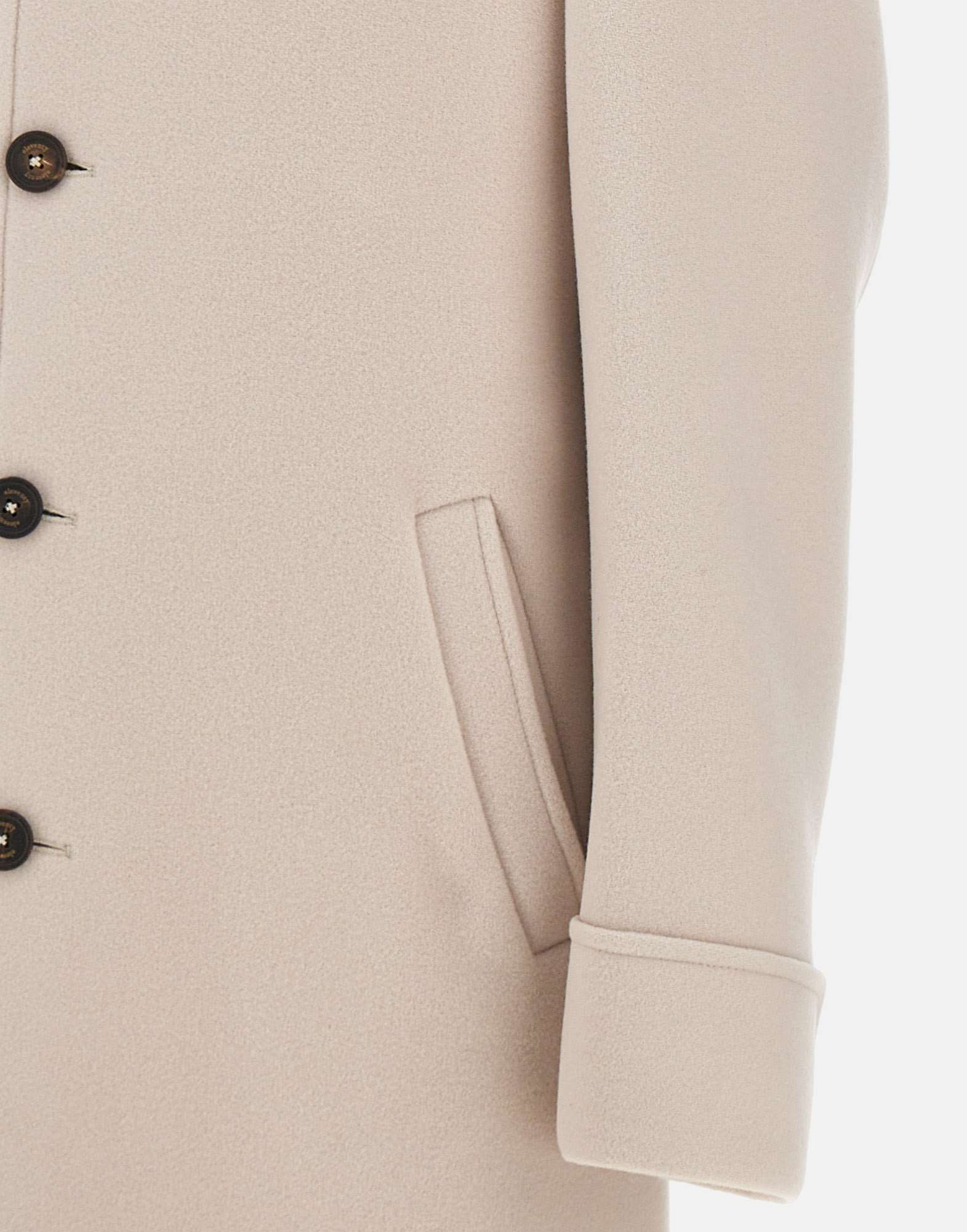 Eleventy Stand-collar Wool Coat In Brown