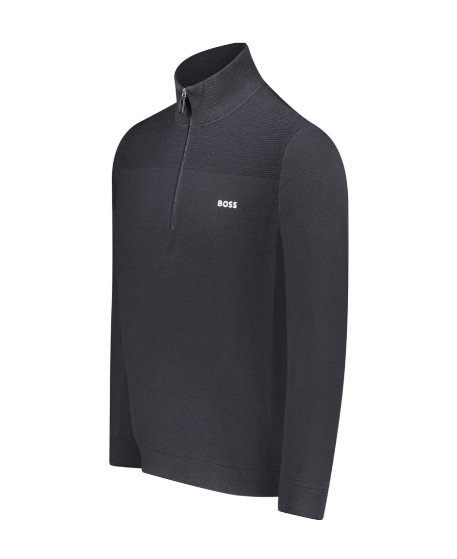 HUGO BOSS LOGO-PRINT HALF-ZIP SWEATSHIRTT
