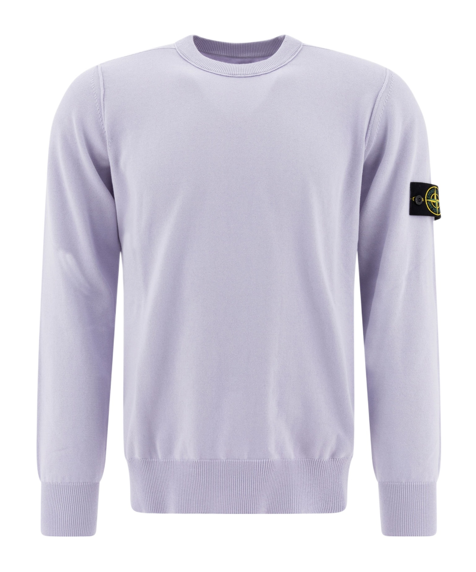 Stone Island Compass-motif Jersey-fleece Sweatshirt In White