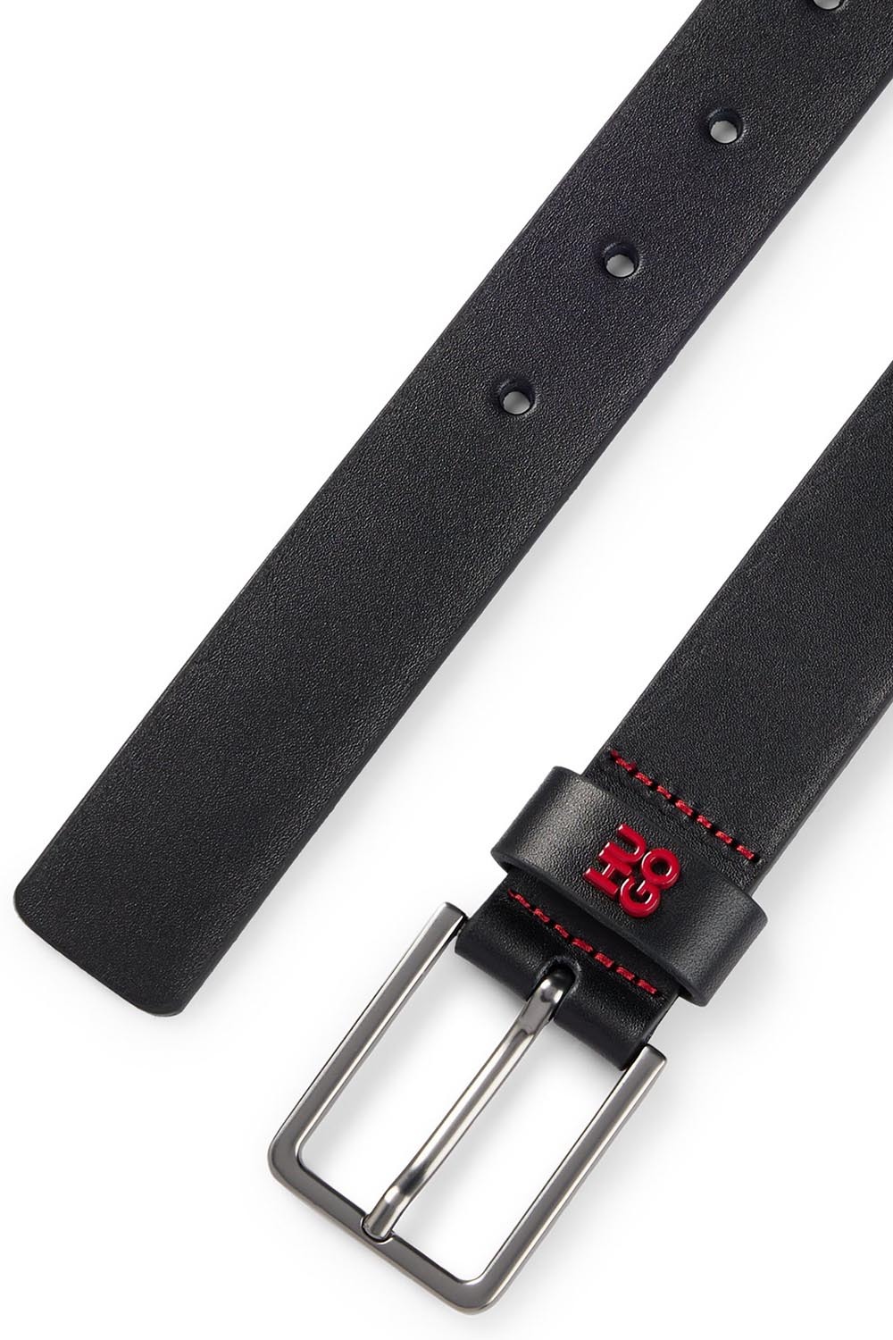 Hugo Boss Logo Belt In Black