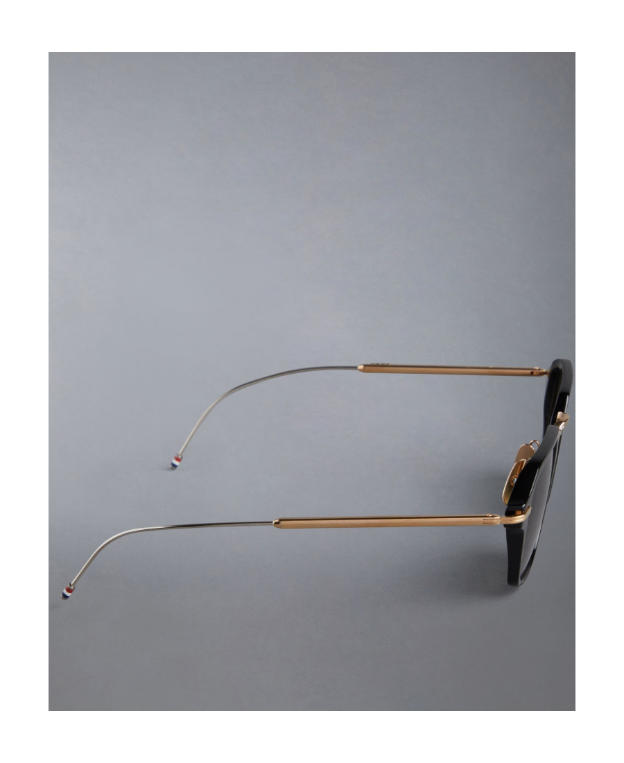 Thom Browne Geometric-frame Tinted Sunglasses In Black