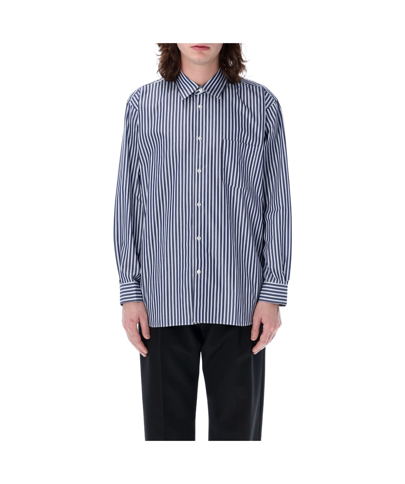 Comme Des Garçons Shirt Striped Chest Pocket