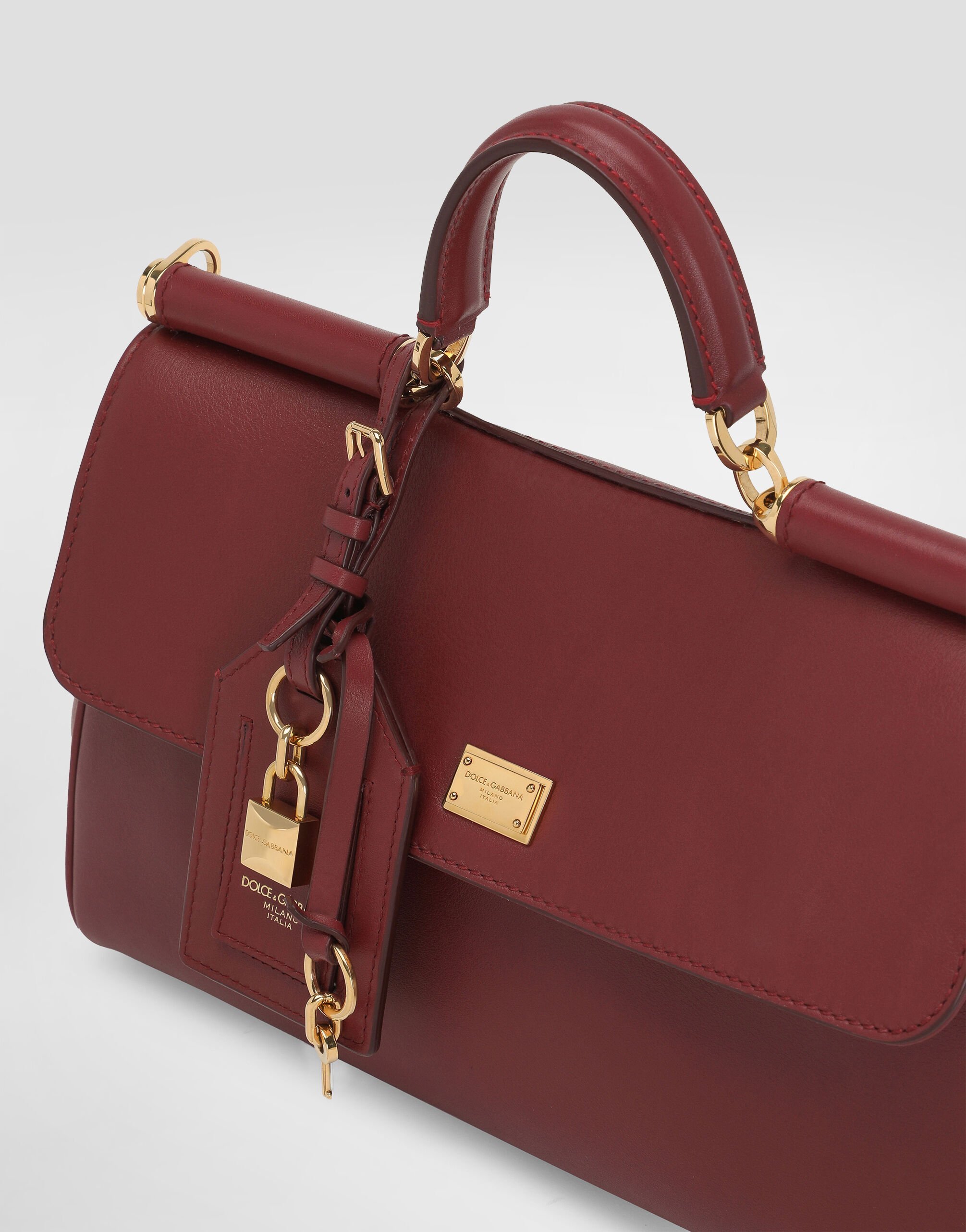 Dolce & Gabbana Sicily Structured Leather Tote Bag