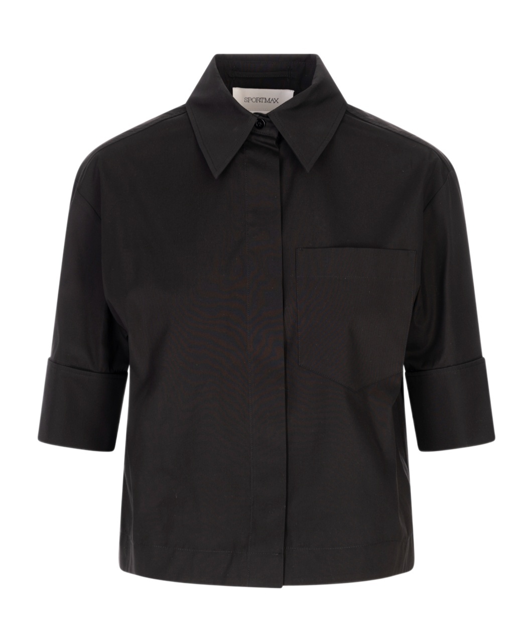 Sportmax Short Sleeve Shirt In Black