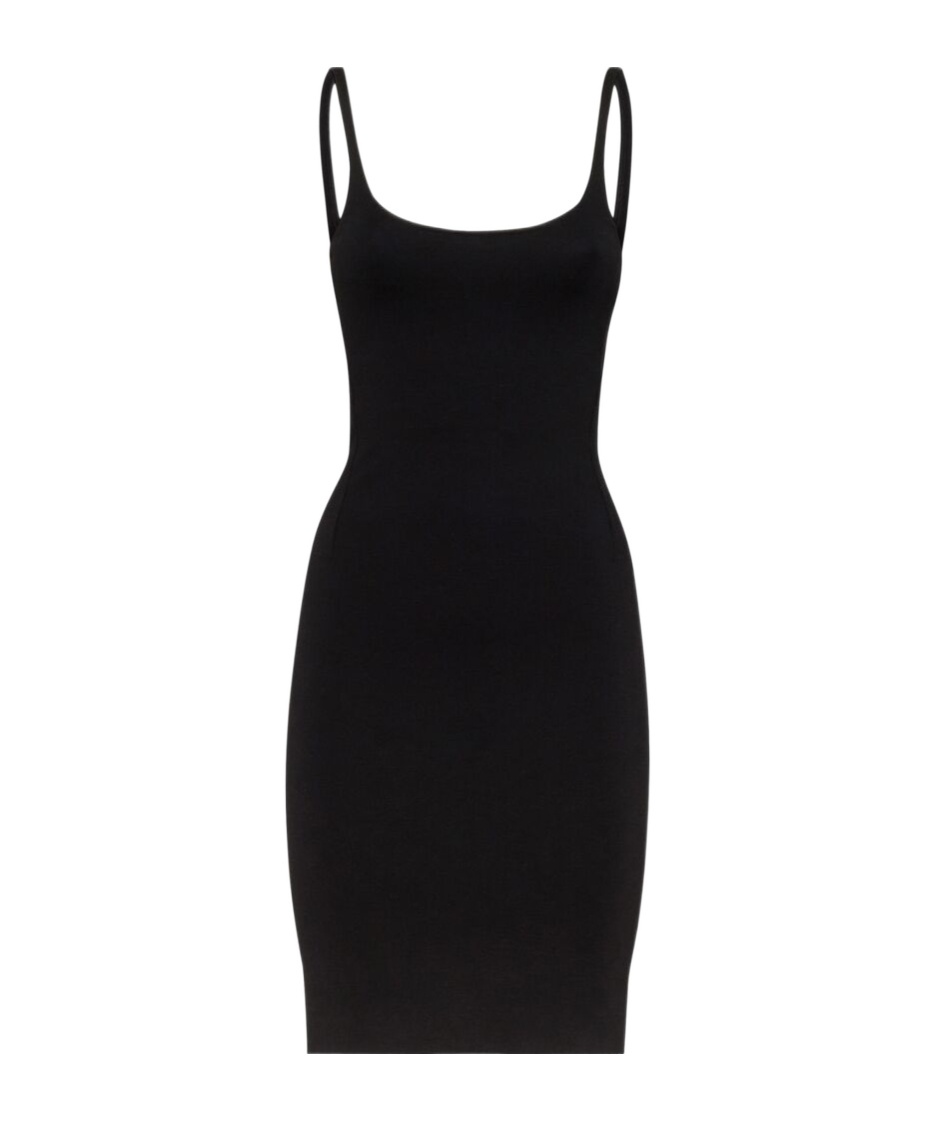 Dsquared2 Black Viscose Blend Mini Dress In Black