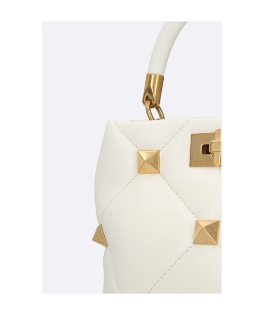 Valentino Roman Stud Tote Bag In Nude