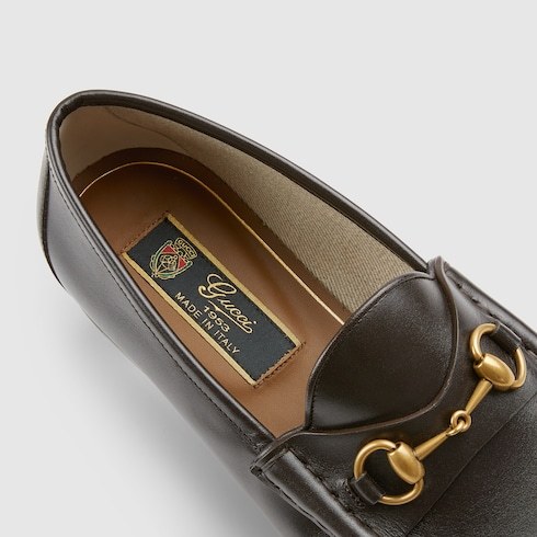 Gucci Horsebit Leather Loafers In Brown